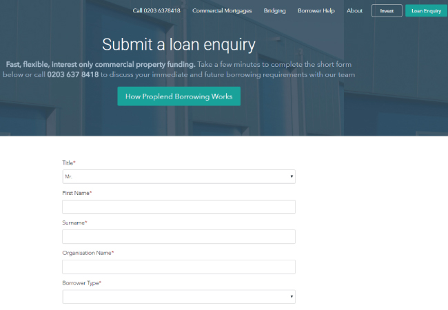 Submit loan request form